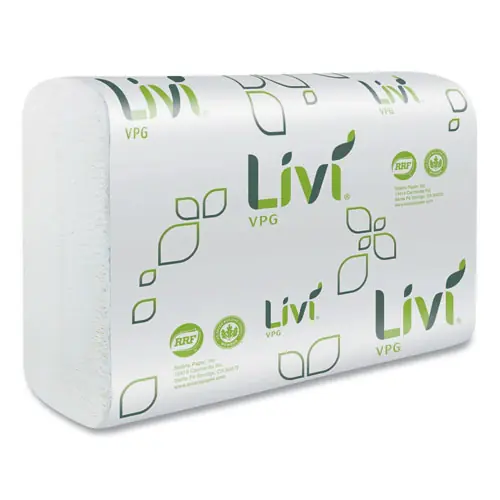 Livi® VPG Multifold Towel, 1-Ply, White, 250 Sheets per Pack, 16 Packs per Carton