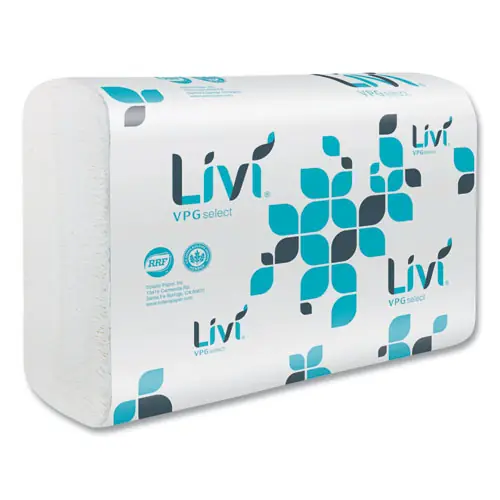 Livi® VPG Select Multifold Towel, 1-Ply, White, 220 Sheets/Pack, 10 Packs/Carton