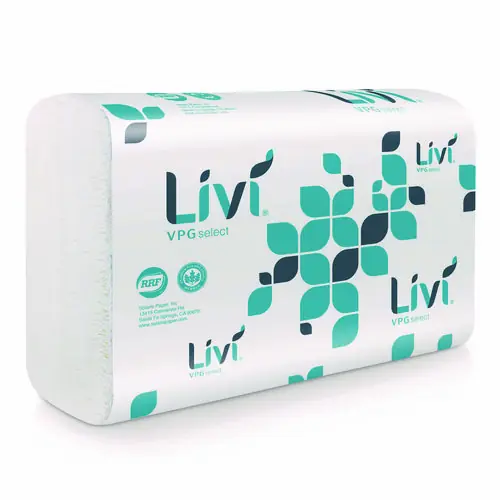 Livi® VPG Select Multifold Towel, White, 250 Towels/Pack, 16 Packs/Carton