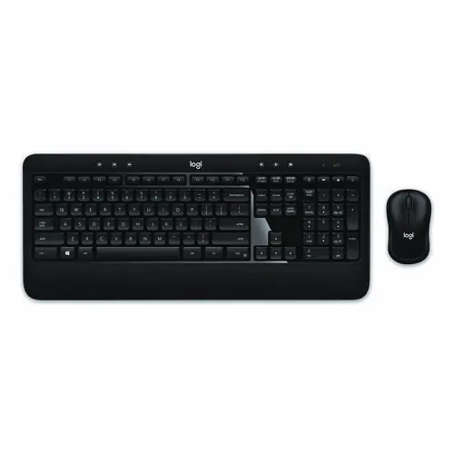 Logitech® Advanced Wireless Mouse and Keyboard Combo, 2.4 GHz Frequency, 33 ft Wireless Range, Black