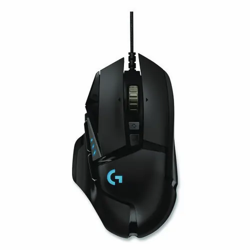 Logitech® G502 HERO High Performance Gaming Mouse, USB, Left/Right Hand Use, Black