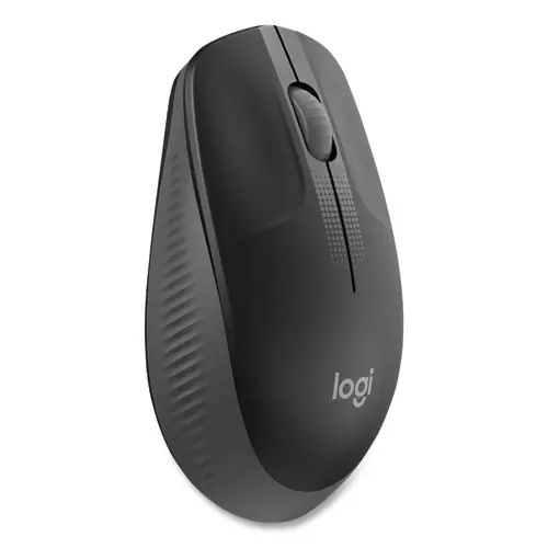 Logitech® M190 Wireless Optical Mouse, 2.4 GHz Frequency, 33 ft Wireless Range, Black/Gray