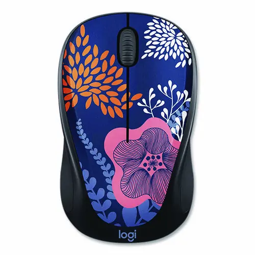 Logitech® M317 Design Collection Limited Edition Wireless Ambidextrous Optical Mouse, Forest Floral