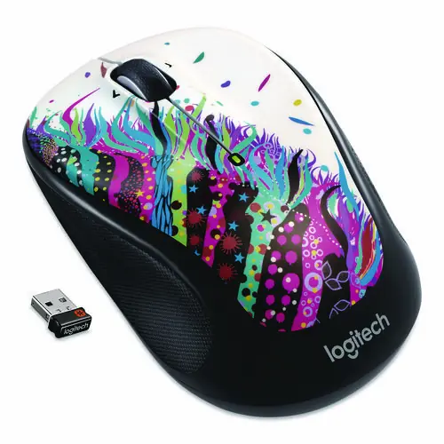 Logitech® M325 Wireless Mouse, 2.4 GHz Frequency/30 ft Wireless Range, Left/Right Hand Use, Celebrate