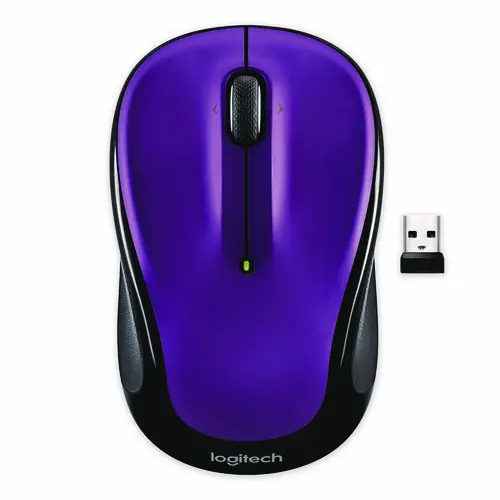 Logitech® M325S Wireless Mouse, 2.4 GHz Frequency, 32.8 ft Wireless Range, Left/Right Hand Use, Violet