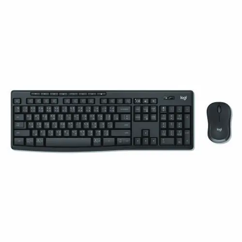 Logitech® MK370 Combo for Business, 33 ft Wireless Range, Graphite