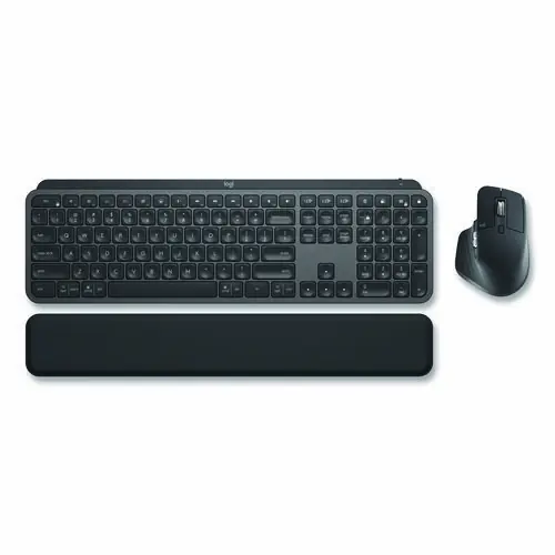 Logitech® MX Keys Combo for Business Wireless Keyboard and Mouse Gen 2, Graphite, 33 ft Range