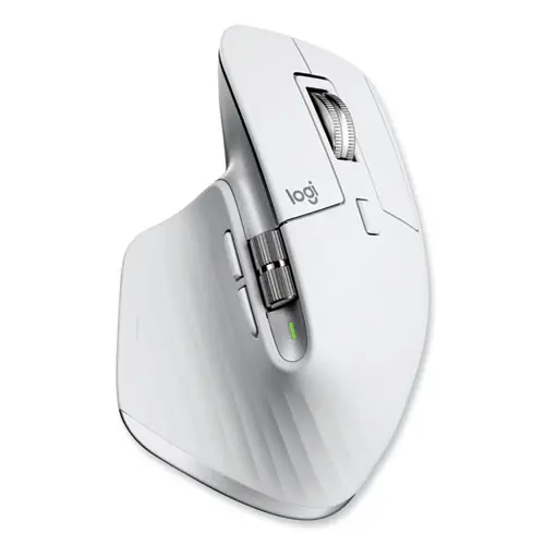 Logitech® MX Master 3S Performance Wireless Mouse, 2.4 GHz Frequency/32 ft Wireless Range, Right Hand Use, Pale Gray