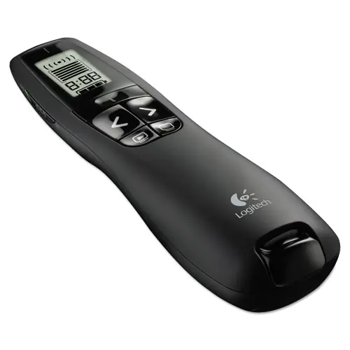 Logitech® R800 Wireless Laser Presentation Remote w/ LCD Display, Class 2 Laser, 100 ft Wireless Range, Matte Black