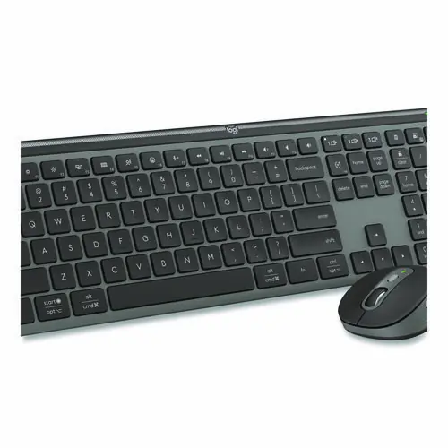Logitech® Signature Slim MK955 Wireless Keyboard and Optical Mouse Combo, Graphite
