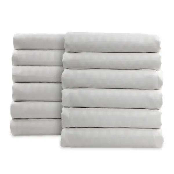 LOTUS – BY 1888 MILLS – QUEEN FLAT SHEET 96X120″- T-250 TONE ON TONE STRIPE – Case of 12