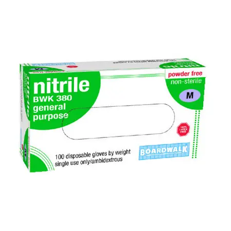 Ltx-free Nitrile Gen-purp Glove MED 4 mil Blu 100