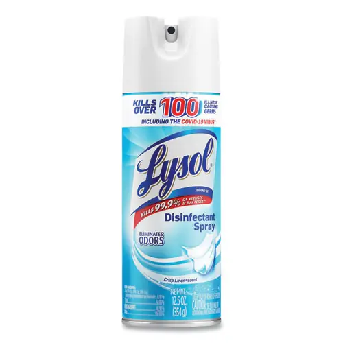 LYSOL® Brand Disinfectant Spray, Crisp Linen Scent, 12.5 oz Aerosol