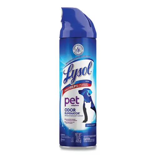 LYSOL® Brand Disinfectant Spray II Pet Odor Eliminator, Fresh Scent, 15 oz Aerosol, 12/Carton