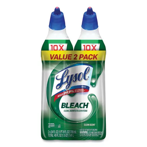 LYSOL® Brand Disinfectant Toilet Bowl Cleaner with Bleach, 24 oz, 2/Pack
