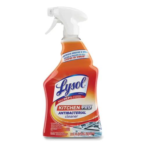 LYSOL® Brand Kitchen Pro Antibacterial Cleaner, Citrus Scent, 22 oz Spray Bottle