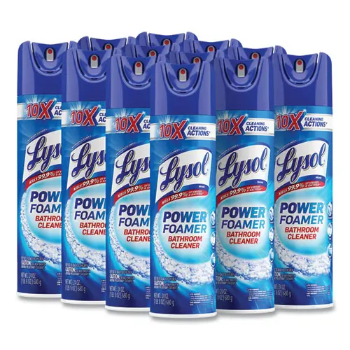 LYSOL® Brand Power Foam Bathroom Cleaner, 24 oz Aerosol Spray