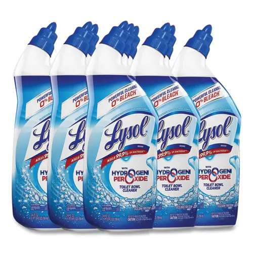 LYSOL® Brand Toilet Bowl Cleaner with Hydrogen Peroxide, Ocean Fresh Scent, 24 oz, 9/Carton