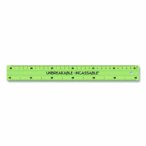 Maped Helix Unbreakable 12" Ruler, Standard/Metric, 12.72" Long, Randomly Assorted Color