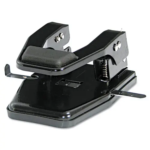 Master® 40-Sheet Heavy-Duty High-Capacity Two-Hole Punch, 9/32" Holes, Padded Handle, Black