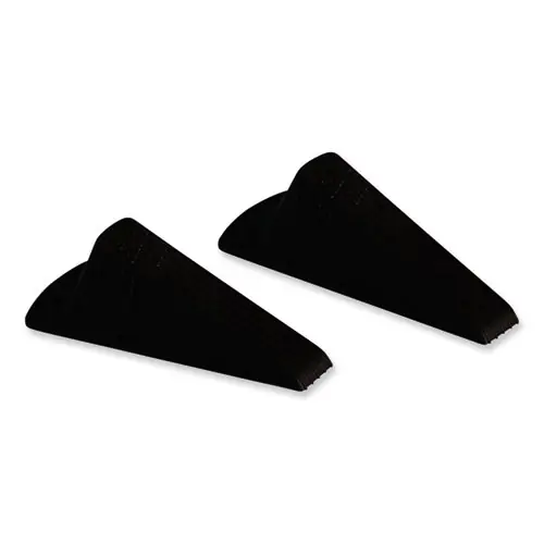 Master Caster® Giant Foot Doorstop, No-Slip Rubber Wedge, Brown, 2/Pack
