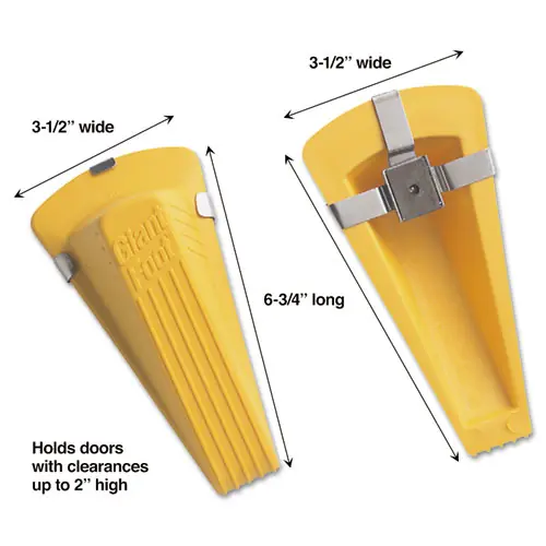 Master Caster® Giant Foot Magnetic Doorstop, Yellow