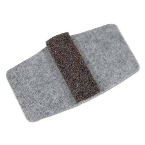 Master Caster® Wrap Around Felt Floor Savers, Rectangular, 7.25 x 1 x 8, Gray/Black, 16/Pack