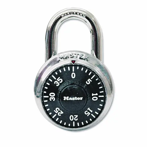 Master Lock® Combination Lock, Stainless Steel, 1.87" Wide, Silver
