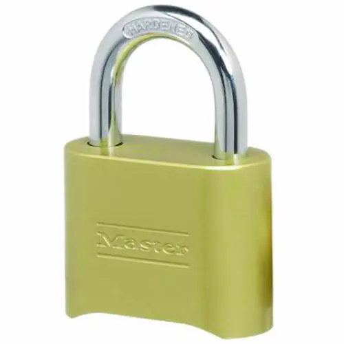 Master Lock® Resettable Combination Padlock, 2" Wide, Brass