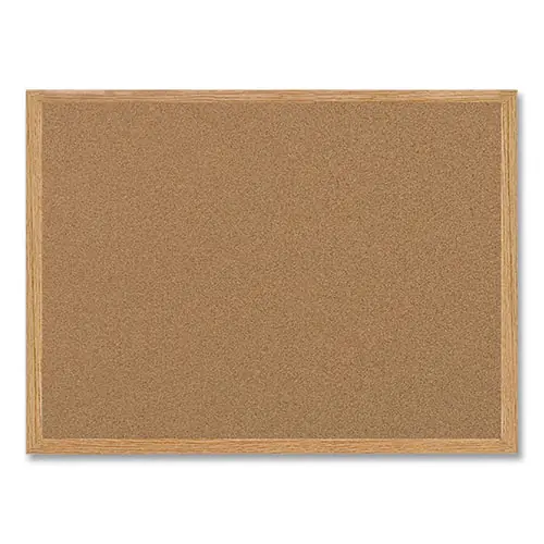 MasterVision® Earth Cork Board, Tan Surface with Oak Finished Wood Frame, 72" x 48"