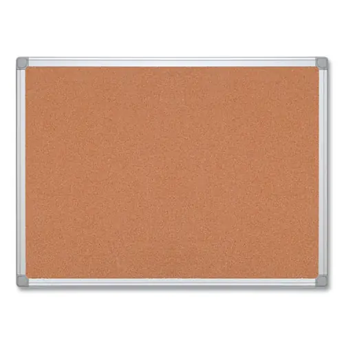 MasterVision® Earth Cork Board, 72" x 48", Tan Surface, Satin Aluminum Frame