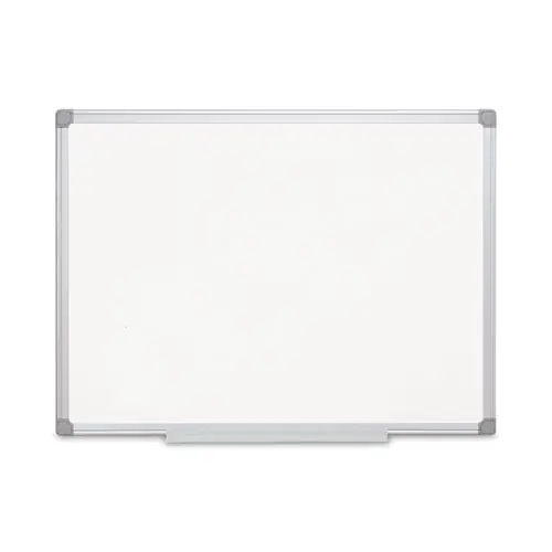 MasterVision® Earth Silver Easy Clean Magnetic Dry Erase Board, 48" x 36", White Surface, Satin Aluminum Frame