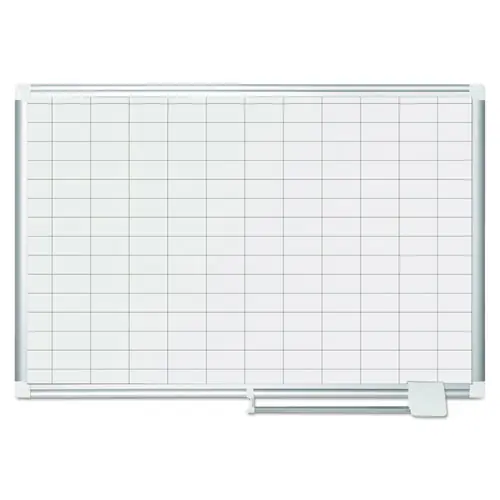 MasterVision® Gridded Magnetic Steel Dry Erase Project Planning Board