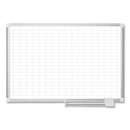 MasterVision® Gridded Magnetic Steel Dry Erase Project Planning Board