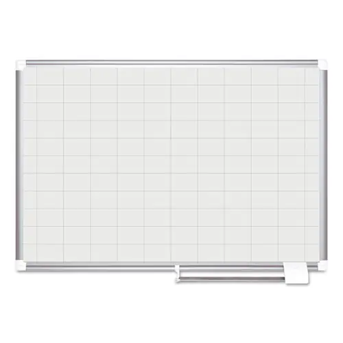 MasterVision® Gridded Magnetic Steel Dry Erase Project Planning Board