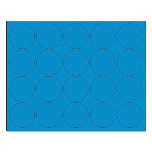 MasterVision® Heavy-Duty Board Magnets, Circles, 0.75" Diameter, Blue, 20/Pack