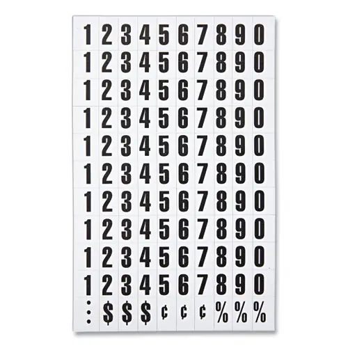 MasterVision® Heavy-Duty Board Magnets, Numbers, 109 Pieces, 0.75" Tall, Black Characters