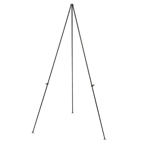 MasterVision® Instant Easel, 61.5" High, Black, Steel, Lightweight