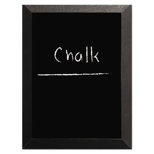 MasterVision® Kamashi Chalk Board, Black Surface, Black Wood Frame