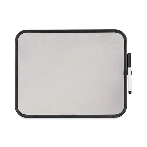 MasterVision® Magnetic Dry Erase Board, White Surface, Black Plastic Frame, 11" x 14"