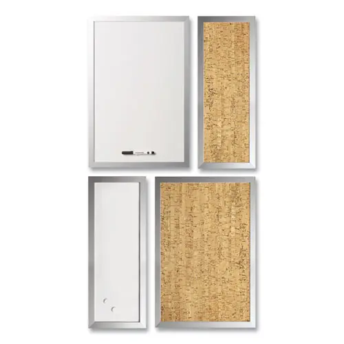 MasterVision® Metallic Silver Positive Flow Message Board Set, Assorted Sizes, Assorted Colors