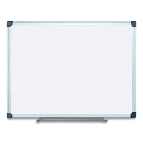 MasterVision® Porcelain Value Dry Erase Board, White Surface, Satin Aluminum Frame, 36" x 48"
