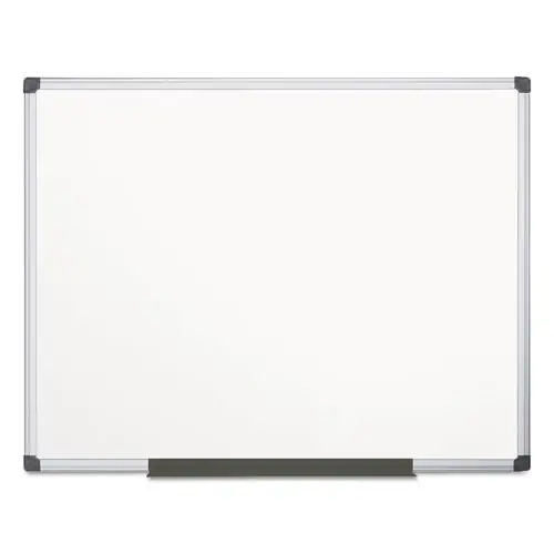 MasterVision® Porcelain Value Dry Erase Board, Satin Aluminum Frame, 48" x 72"
