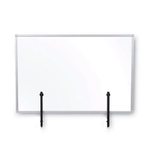 MasterVision® Protector Series Glass Aluminum Desktop Divider