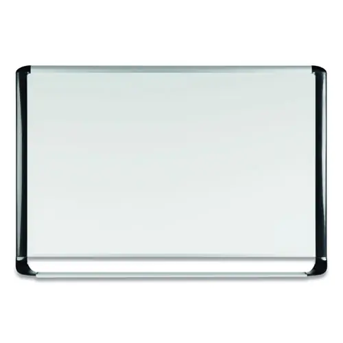 MasterVision® Pure Platinum Dry Erase Board, 96" x 48", White Surface, Silver/Black Aluminum Frame
