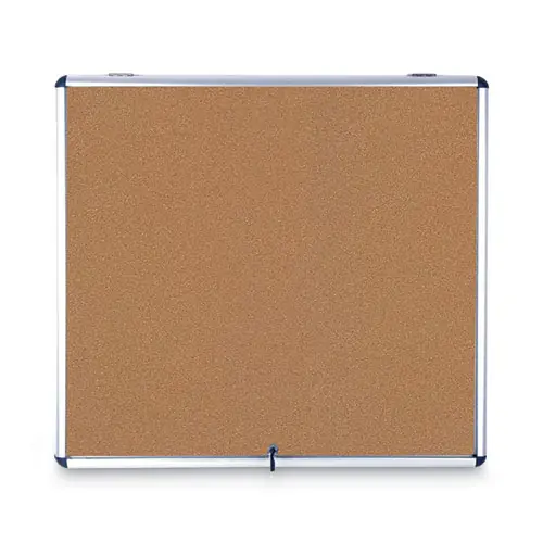 MasterVision® Slim-Line Enclosed Cork Bulletin Board