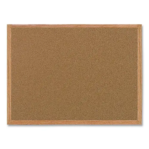 MasterVision® Value Cork Board with Oak Frame, Brown Surface, 24" x 36"
