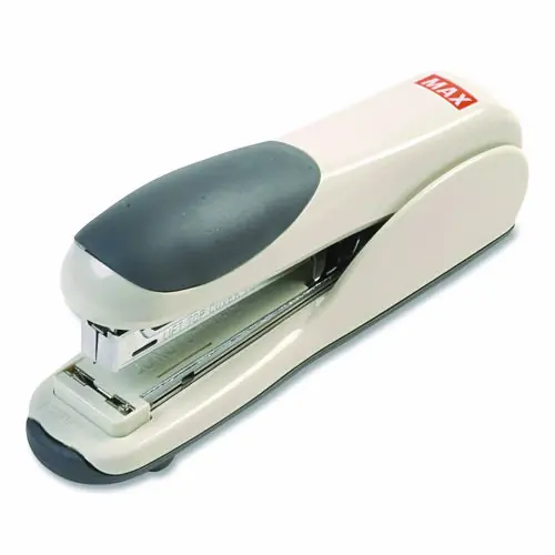 MAX Flat-Clinch Full Strip Standard Stapler, 30-Sheet Capacity, Gray
