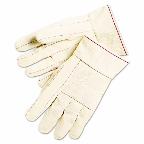 MCR™ Safety 1,000 Series Canvas Double Palm and Hot Mill Gloves, Men's, PVC Dots, Dozen