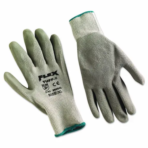 MCR™ Safety FlexTuff Latex Dipped Gloves, Gray, X-Large, 12 Pairs